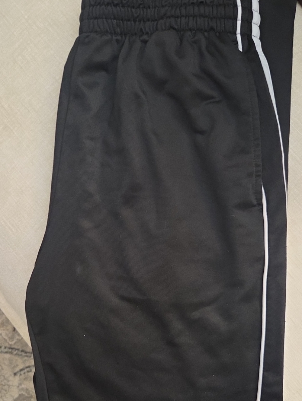 Active USA Black Athletic Pants with Blue Logo Accent